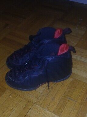 Nike Kids Black Sneakers with Red Accents